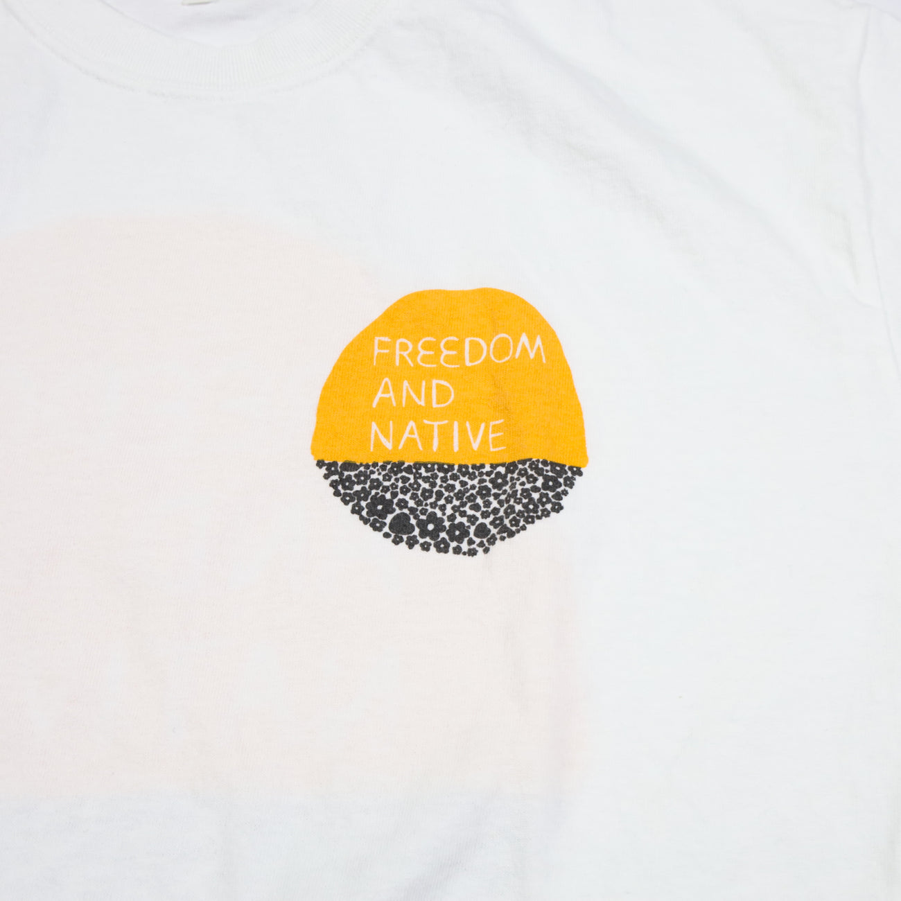 FREEDOM&NATIVE T-Shirts WHITE × YELLOW
