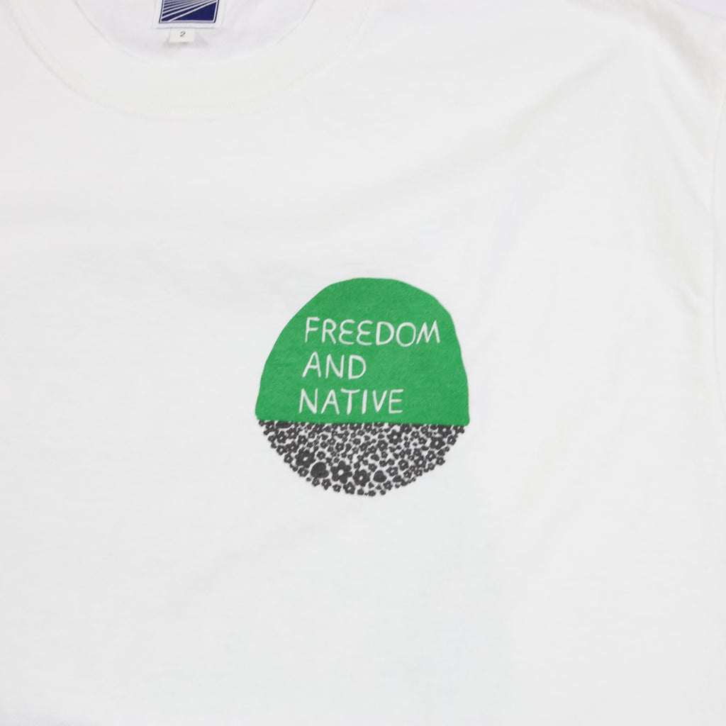 FREEDOM&NATIVE T-Shirts WHITE × GREEN