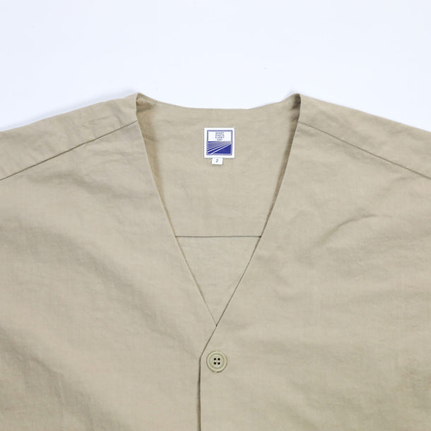 LOOSE CARDIGAN L/S YUKA BATIK BEIGE × GREEN