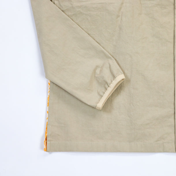 LOOSE CARDIGAN L/S YUKA BATIK BEIGE × ORANGE