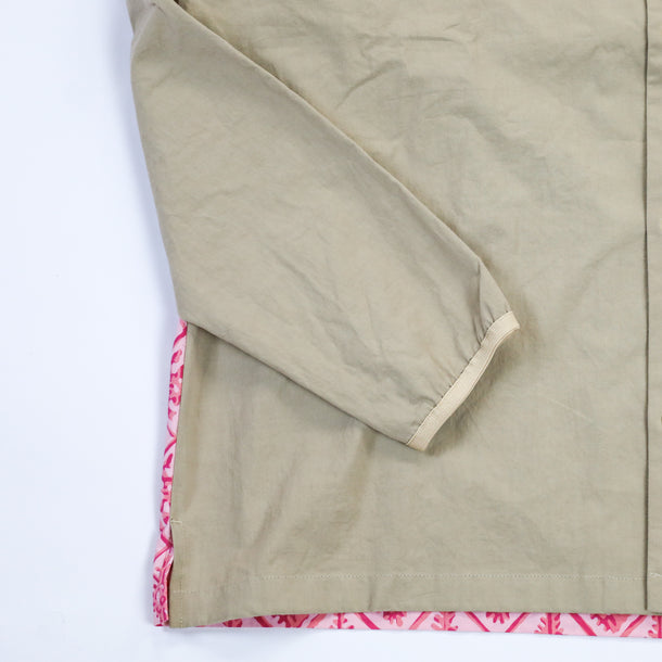 LOOSE CARDIGAN L/S YUKA BATIK BEIGE × PINK