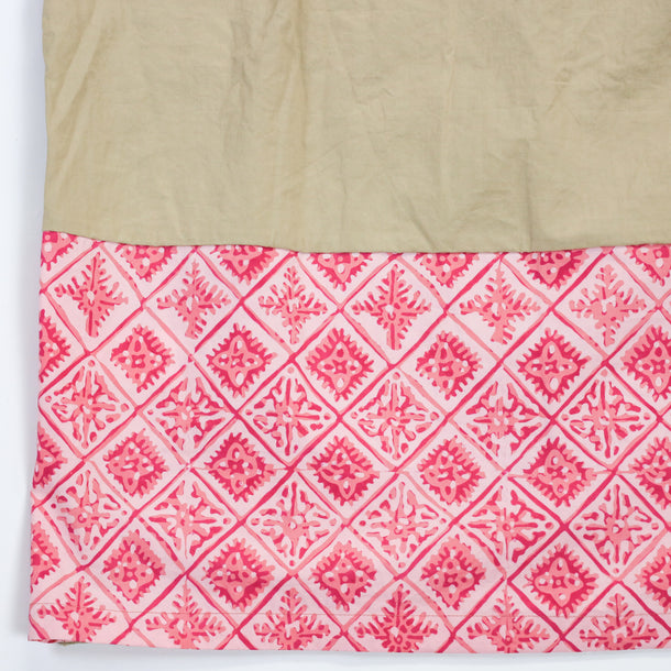 LOOSE CARDIGAN L/S YUKA BATIK BEIGE × PINK