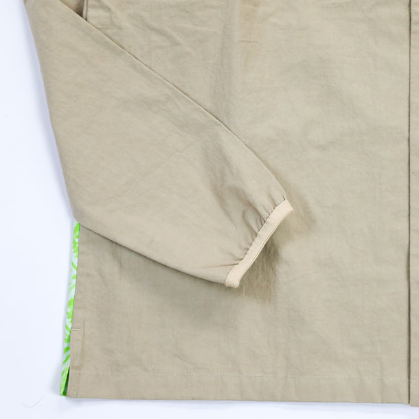 LOOSE CARDIGAN L/S YUKA BATIK BEIGE × GREEN