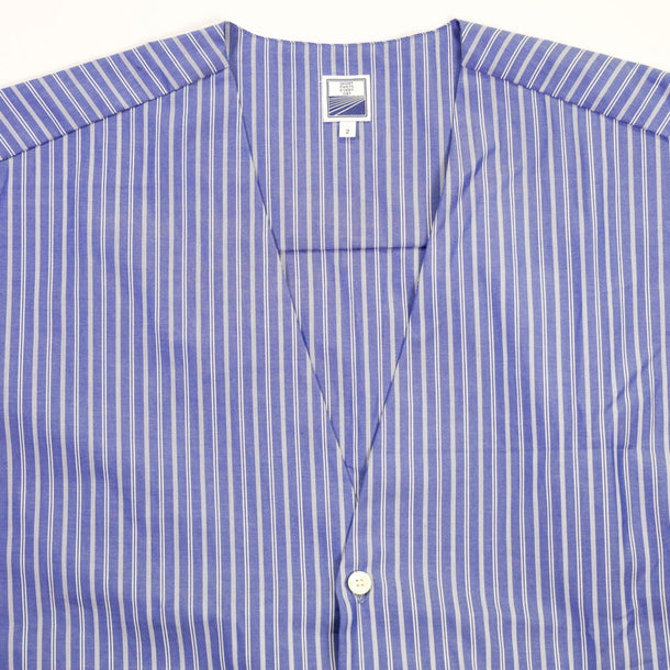 LOOSE CARDIGAN S/S STRIPE BLUE STRIPE