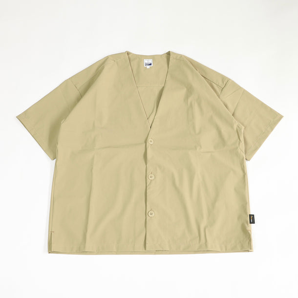 LOOSE CARDIGAN S/S STRETCH BEIGE
