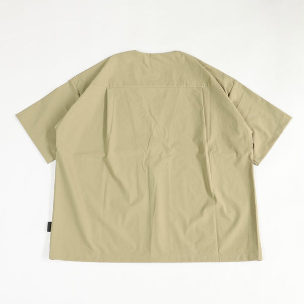 LOOSE CARDIGAN S/S STRETCH BEIGE