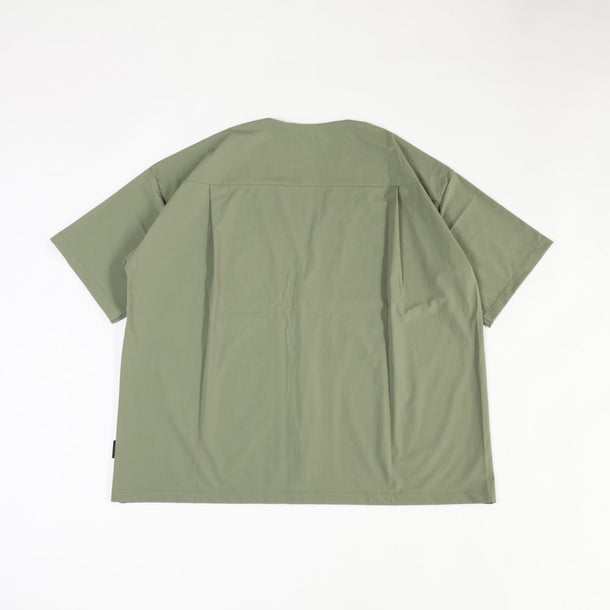 LOOSE CARDIGAN S/S STRETCH KHAKI