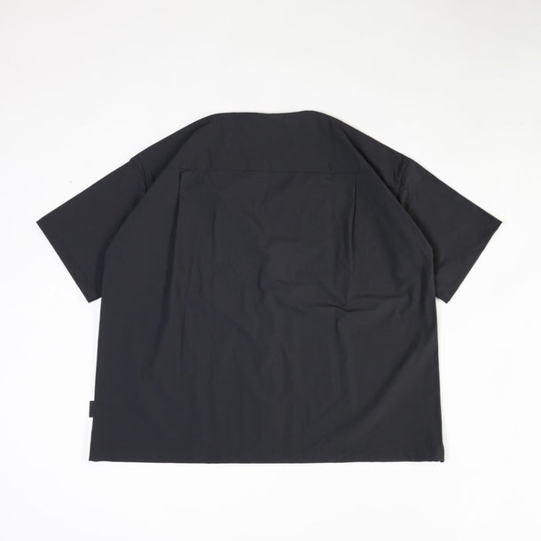 LOOSE CARDIGAN S/S STRETCH BLACK