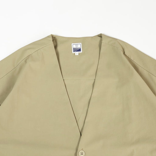 LOOSE CARDIGAN S/S STRETCH BEIGE