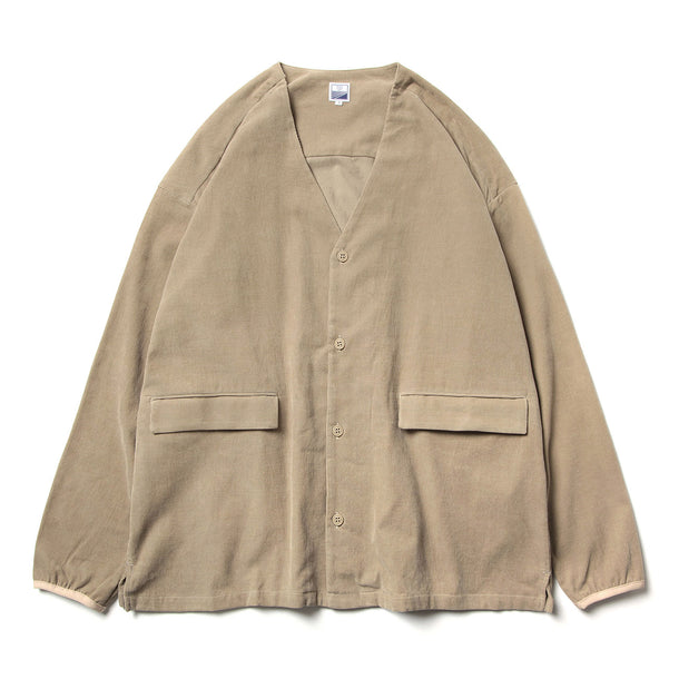 LOOSE CARDIGAN L/S W/PKT (CORDUROY) - BEIGE