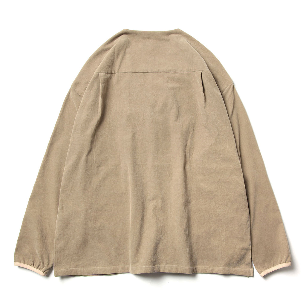 LOOSE CARDIGAN L/S W/POCKET (CORDUROY) - BEIGE