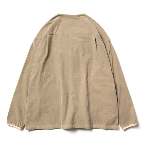 LOOSE CARDIGAN L/S W/PKT (CORDUROY) - BEIGE