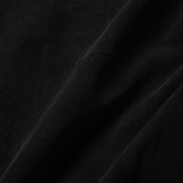 LOOSE CARDIGAN L/S W/PKT (CORDUROY) - BLACK