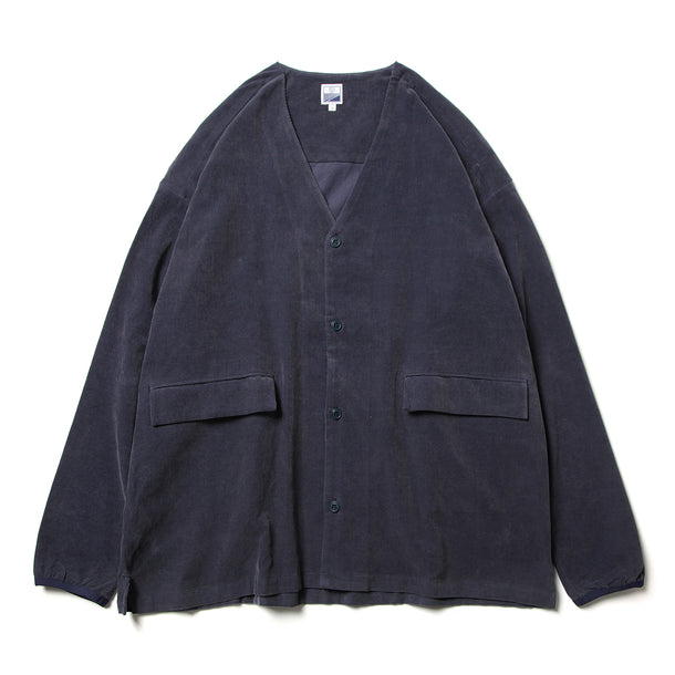LOOSE CARDIGAN L/S W/PKT (CORDUROY) - NAVY