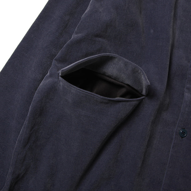 LOOSE CARDIGAN L/S W/PKT (CORDUROY) - NAVY