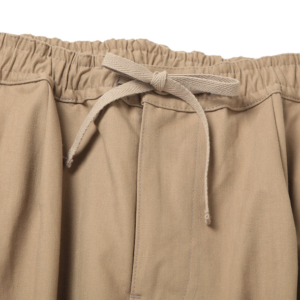 2P WIDE PANTS (HERINGBONE) - BEIGE