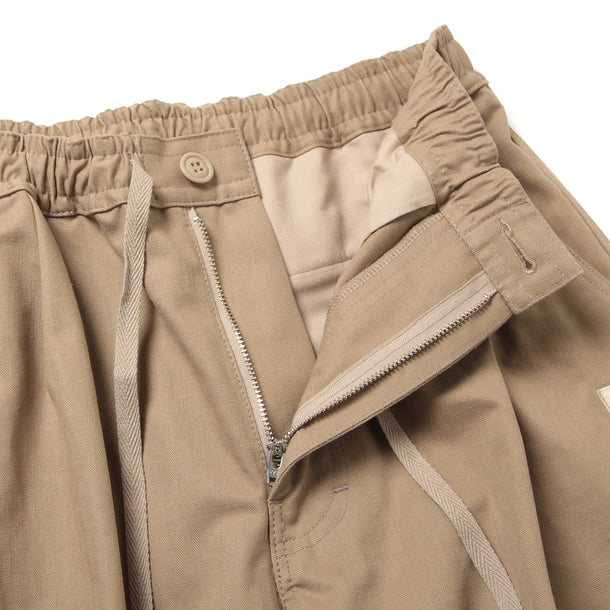 2P WIDE PANTS (HERINGBONE) - BEIGE