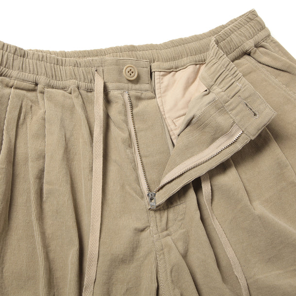 2P WIDE PANTS (CORDUROY) - BEIGE