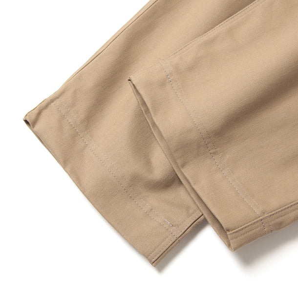 2P WIDE PANTS (HERINGBONE) - BEIGE