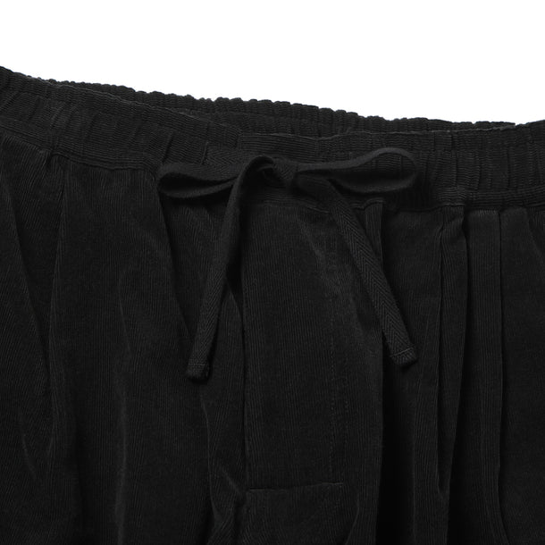 2P WIDE PANTS (CORDUROY) - BLACK