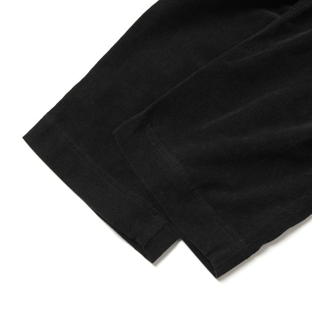 2P WIDE PANTS (CORDUROY) - BLACK