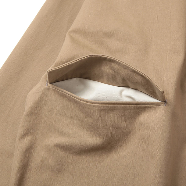 LOOSE CARDIGAN L/S W/PKT (HERINGBONE) - BEIGE