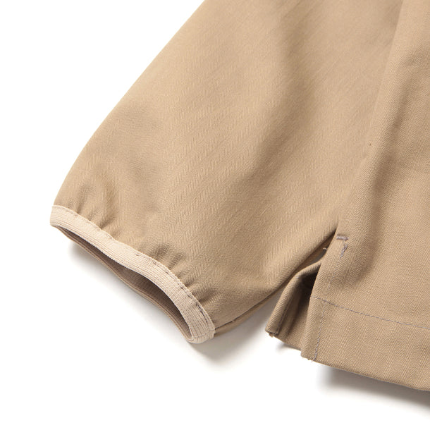 LOOSE CARDIGAN L/S W/PKT (HERINGBONE) - BEIGE