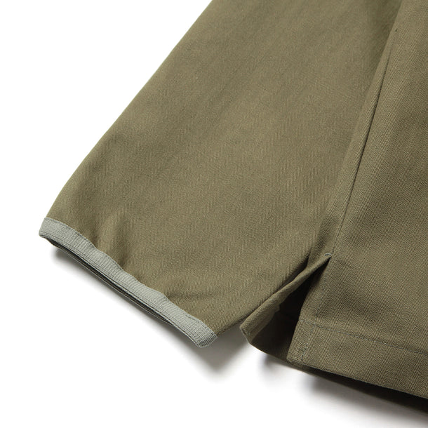 LOOSE CARDIGAN L/S W/PKT (HERINGBONE) - KHAKI