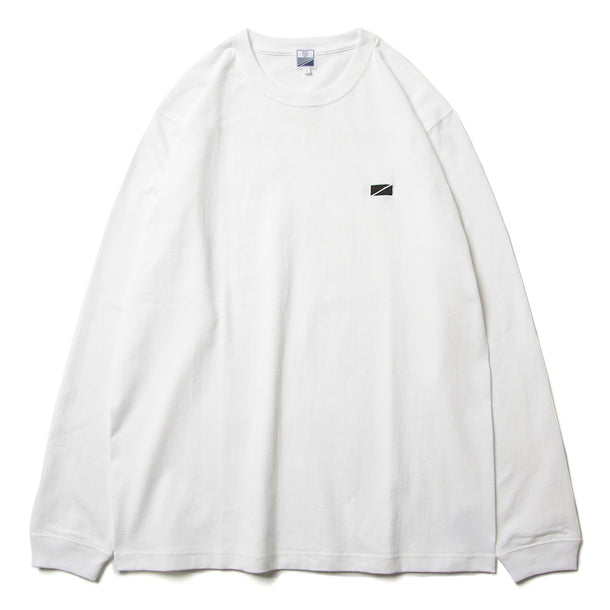 L/S T-SHIRTS (FLAG) - WHITE×BLACK
