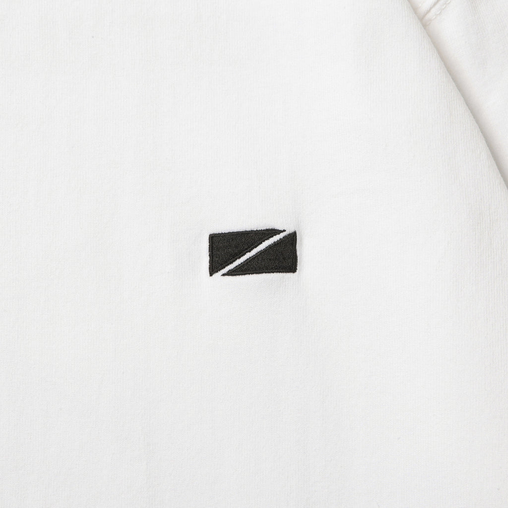 L/S T-SHIRTS (FLAG) - WHITE×BLACK