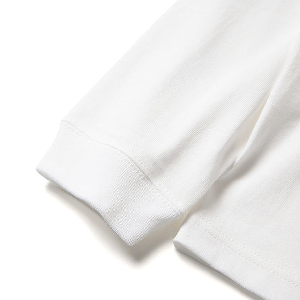 L/S T-SHIRTS (FLAG) - WHITE×BLACK