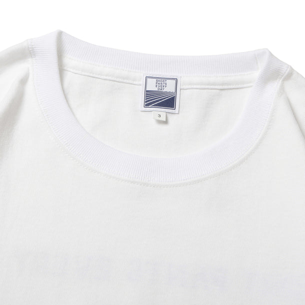 L/S T-SHIRTS (FLAG) - WHITE×NATURAL