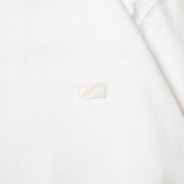 L/S T-SHIRTS (FLAG) - WHITE×NATURAL