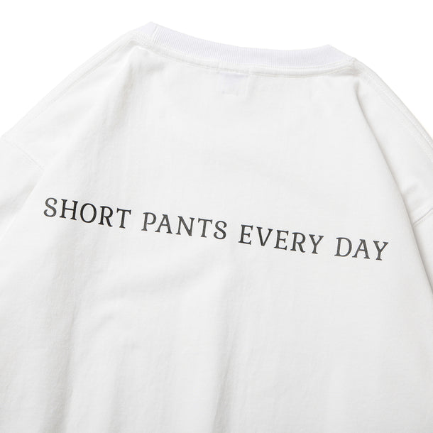 L/S T-SHIRTS (FLAG) - WHITE×NATURAL