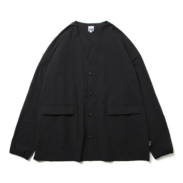 LOOSE CARDIGAN L/S W/PKT STRETCH BLACK