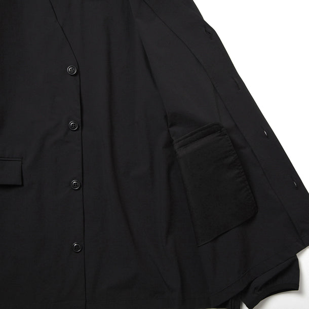 LOOSE CARDIGAN L/S W/PKT STRETCH BLACK