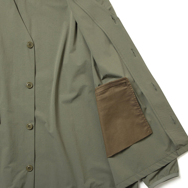 LOOSE CARDIGAN L/S W/PKT STRETCH KHAKI