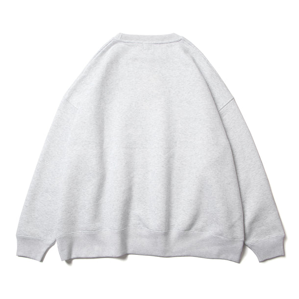 LOOSE SWEAT CREW W/PKT - ASH × LEOPARD