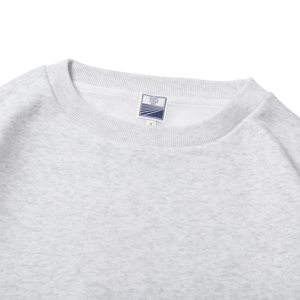 LOOSE SWEAT CREW W/PKT - ASH × LEOPARD