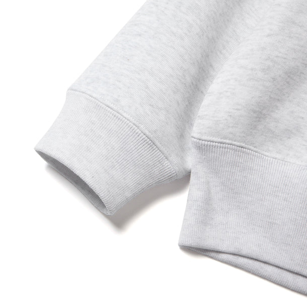 LOOSE SWEAT CREW W/PKT - ASH × LEOPARD