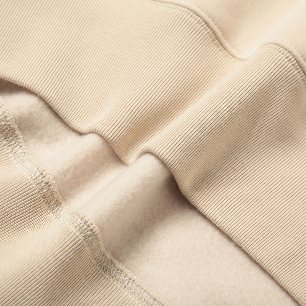 LOOSE SWEAT CREW W/PKT - BEIGE