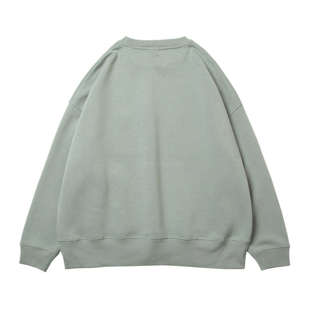 LOOSE SWEAT CREW W/PKT - GREEN