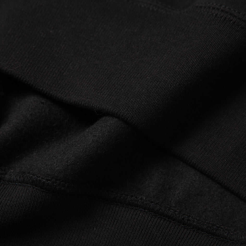 LOOSE SWEAT CREW W/POCKET - BLACK