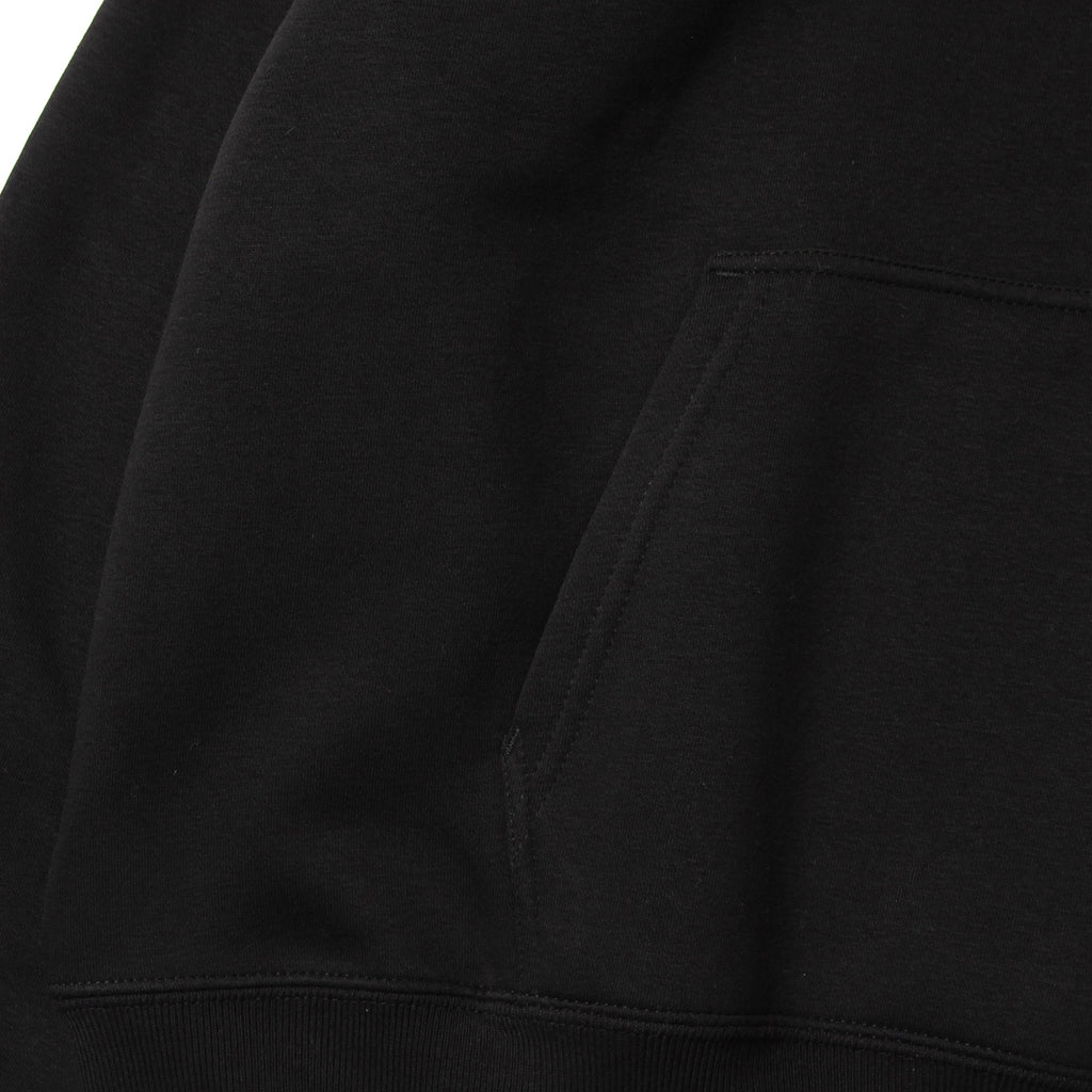 LOOSE SWEAT HOODIE W/POCKET - BLACK