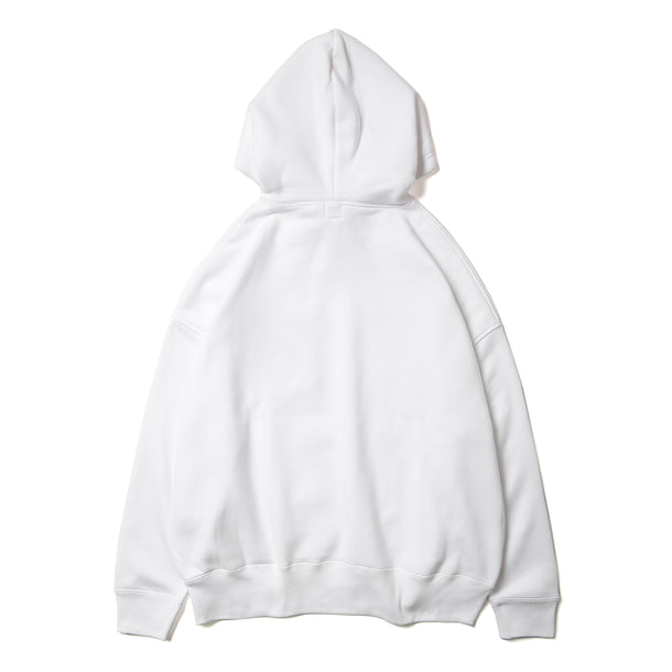 LOOSE SWEAT HOODIE W/PKT - WHITE