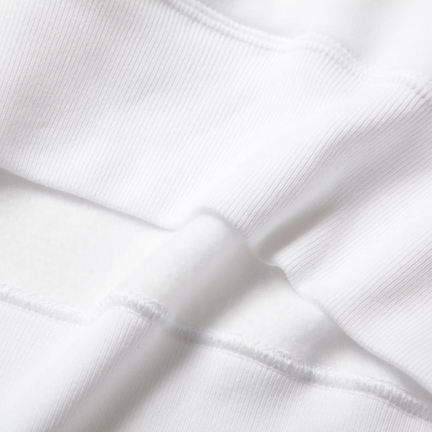 LOOSE SWEAT HOODIE W/PKT - WHITE