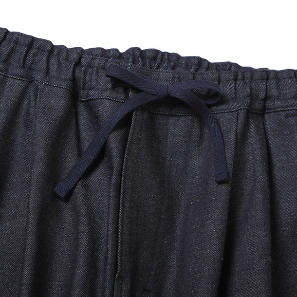 2P WIDE PANTS (STRECH DENIM) - INDIGO