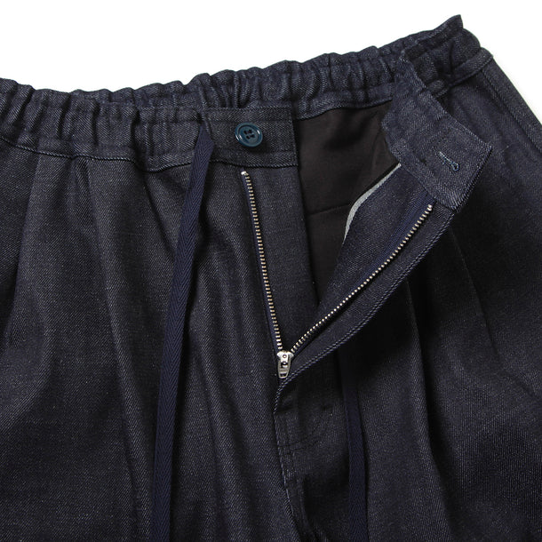 2P WIDE PANTS (STRECH DENIM) - INDIGO